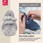 Zutano Unisex Furry Baby Booties with Grippers, Organic Cotton Lining, Baby Registry Must Haves - Image 3